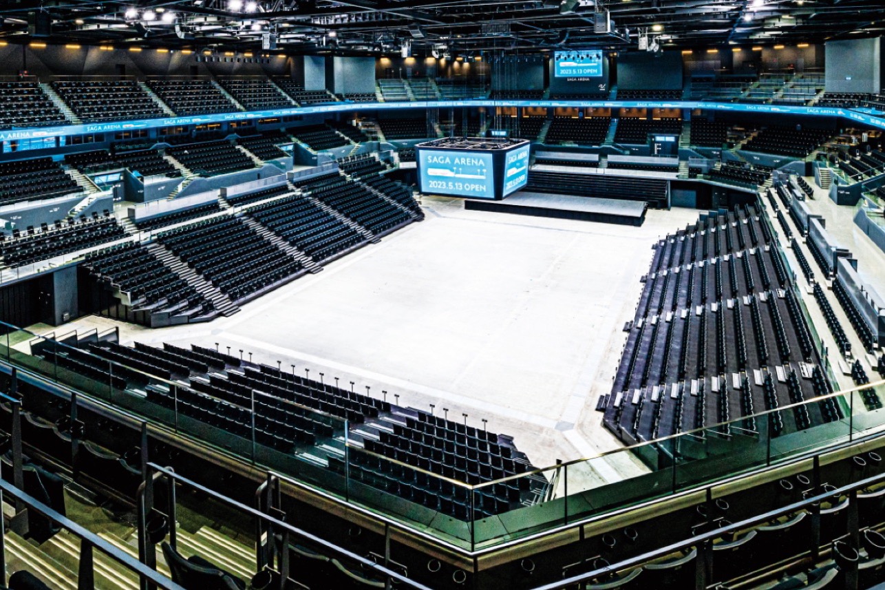 SAGA ARENA main floor, elevated view